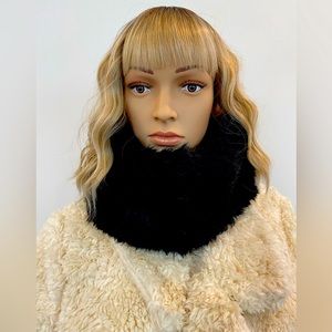 Black Faux Fur “Snood”